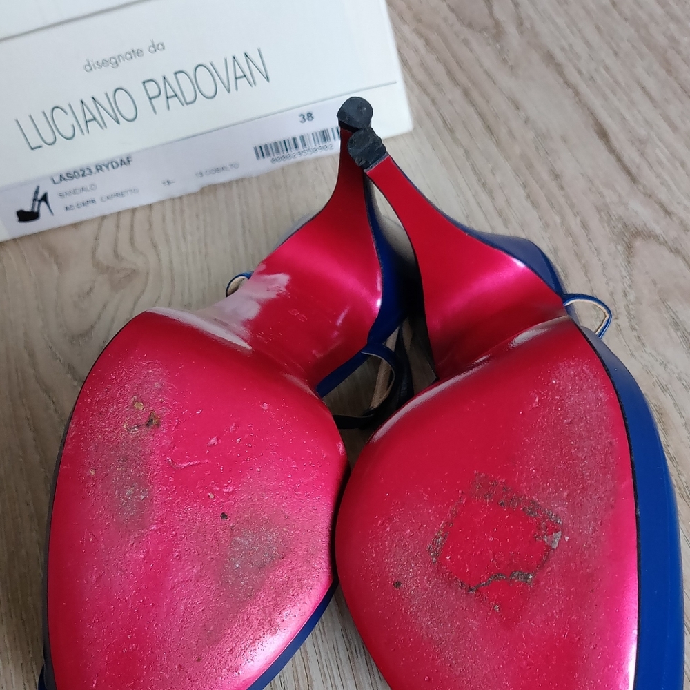Luciano Padovan (Italy) Blue High Heel Sandals 🇮🇹 - Picture 10 of 15